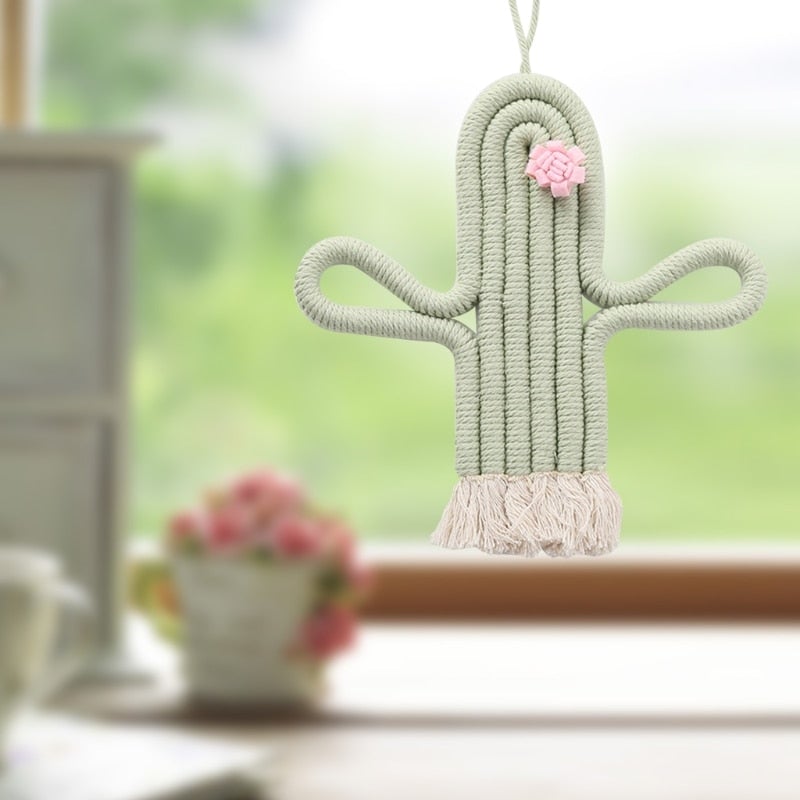 Craquez pour notre cactus en macramé fait main en coton