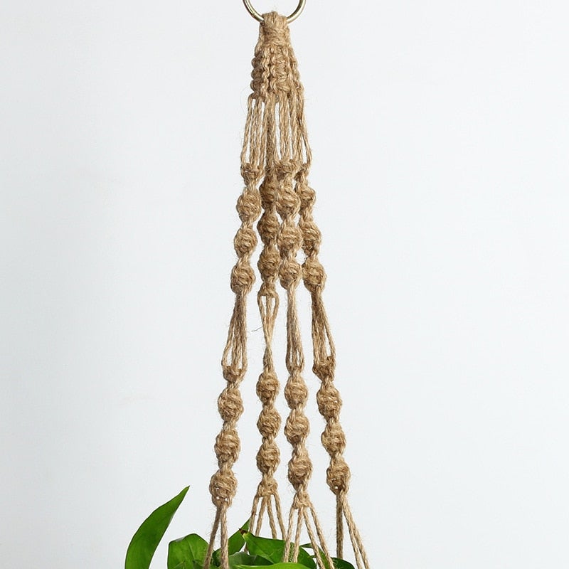 Lot De 6 Rallonges Suspension Macramé Pour Plantes - 30 Cm - Corde Coton Avec Crochets En Fer - 9