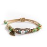 Arborez notre bracelet macramé forestier avec sa céramique en forme de fleur