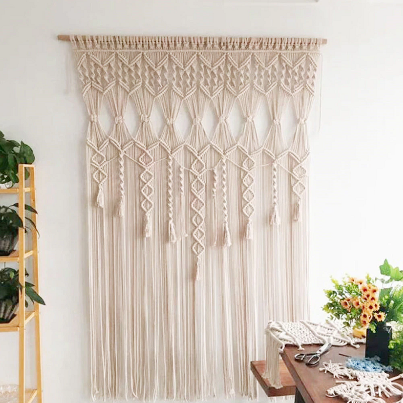 Grand rideau macramé - La boutique bohème Grand rideau macramé - La boutique bohème