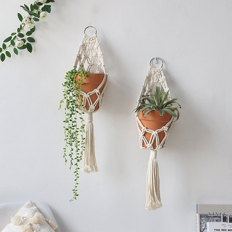 MACRAME SUSPENSION MURALE sur cintre, So Vintage! - Chez Sandrine MACRAME SUSPENSION MURALE sur cintre, So Vintage! - Chez Sandrine